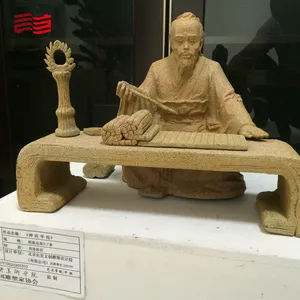 Beeld Van Hua Tuo In Rood Koper Historische Figuur Sculptuur Grootschalige Aanpasbare Menselijke Sculptuur