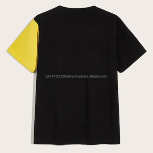 T-shirt de haute qualité 2026, T-shirt imprimé DTG, uni, sans marque, T-shirts oversize pour hommes avec manches de différentes couleurs - Product Image 6