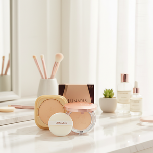 Lunaris No.21 Twincake Makeup Powder 9g Korean Kbeauty Sebum Control MSDS Certified Soft <b>Smooth</b> Silk Finish Perfect Finish - Product Image 3