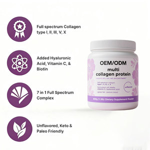 Keto Paleo Tanpa Rasa 5 Jenis I II III V X Multi Kolagen Protein Powder dengan Biotin Vitamin C Asam Hialuronat - Product Image 6