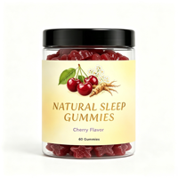 Gummies à la cerise pour adultes, favorisant le sommeil et le soutien immunitaire, en forme d'étoile, à croquer quotidiennement, complément nutritionnel, logo personnalisé, ODM OEM