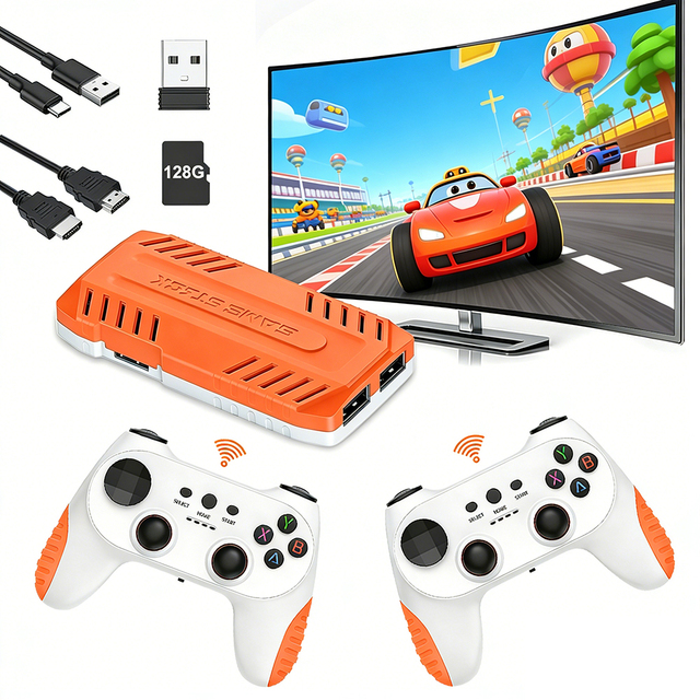 Newest X10 Pro Video Game Console 2.4G Wireless Controller Support 40+ Simulators Original 3D Rocker 128gb with Games