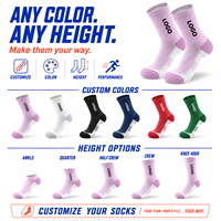 Chaussettes de sport en coton tricotées avec logo OEM, écologiques, respirantes, pour le basketball, la gym, l'entraînement, chaussettes de sport mi-mollet personnalisées, unisexes