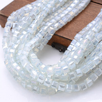 Perles intercalaires en vrac en verre et en cristal facetté coloré pour la fabrication de bijoux, vente en gros