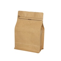 Sacs d'emballage en papier kraft à fond plat pour aliments pour animaux de compagnie, réutilisables, avec fermeture éclair latérale, en PE, avec valves de décompression, recyclables