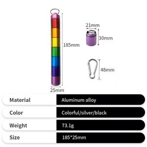 New 7 Days Promo Gifts Logo Print Waterproof Aluminium Alloy Big <b>Pill</b> Medicine Box Case Holder <b>Container</b> Capsule Bottle - Product Image 5