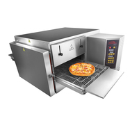 Four à pizza commercial à haute efficacité, 16 pouces, électrique, circulation d'air chaud, vitesse de la bande réglable, certifié CE, 1 hôtels, boulangeries