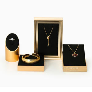 Necklace Pendant <b>Show</b> Shelf Metal Microfiber Black Jewelry Display Props <b>Rack</b> - Product Image 5