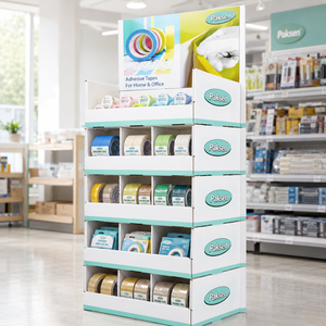 Étagère de présentation en papier avec logo personnalisé, support en carton ondulé écologique pour la nourriture pour animaux, la promotion des accessoires pour animaux - Product Image 1