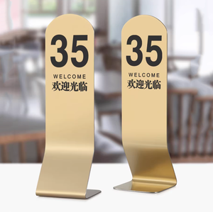 Support de numéros de table en acier inoxydable pour buffets, traiteurs, salles à manger et événements – Fourniture professionnelle - Product Image 2