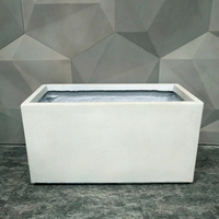 Grand Pot de Fleurs Personnalisé en Ciment Blanc pour Maison et Jardin, Jardinières d'Extérieur en Gros pour Fleurs et Plantes