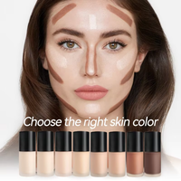 Produits de maquillage de marque privée, nouvelle formule 2026, ensemble de fond de teint, fond de teint pour le visage, fond de teint coréen pour peaux grasses, peaux foncées