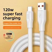 Câble en PVC épaissi de style python 120W, charge rapide 6A, 1m, vente en gros, compatible avec les ports Micro USB et Type-C
