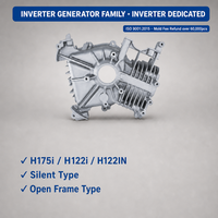 Carter de moteur moulé sous pression ADC12 pour générateurs onduleurs H175i H122i H122IN 168F 170F, pour la gamme de générateurs onduleurs, commande en gros