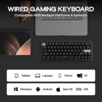 Teclado para Juegos EPOMAKER CIDOO C60 HE 60% con Efecto Hall, Rapid Trigger, 8K Polling, Latencia de 0.125ms, Interruptor Magnético Silencioso, Hot Swap