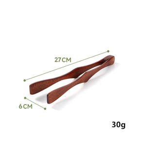 Pinces à manger en bois réutilisables, utilisées pour la cuisine et le service du pain, du fromage, du <span class=keywords><strong>bacon</strong></span>, des salades et du kimchi - Product Image 2