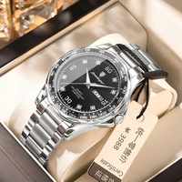 Montre Homme Luxe Tendance à Cadran Rotatif Unique, Montre-Bracelet à Quartz avec Cadran Tournant, Cadeau Idéal, Relogio Masculino