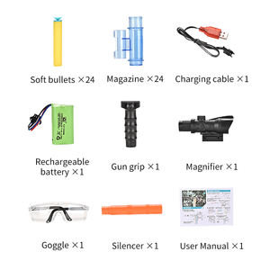 Elektrische Graffiti-Softbullet-Spielzeugpistole mit Schussgeräusch, 24 EVA-Kugeln und wiederaufladbarem Akku, <span class=keywords><strong>B</strong></span>/O Spielzeugpistole für Kinder - Product Image 6