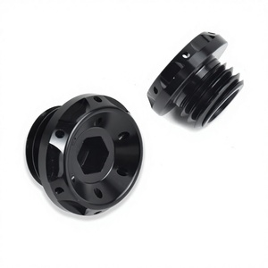 Bouchon de vidange d'huile en alliage d'aluminium CNC M20*2.5 pour moteur <span class=keywords><strong>Kawasaki</strong></span> ER6N/ER6F/Z650/Z800/Z900/<span class=keywords><strong>RS</strong></span>/Z1000/SX/NINJA <span class=keywords><strong>650</strong></span> - Noir/Rouge - Product Image 1
