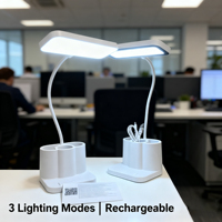 Lampe d'étude pour étudiants, lampe tactile LED moderne, lampe de bureau rechargeable pour la maison et le bureau