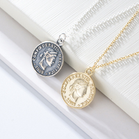 Collares de Plata de Ley 925 con Moneda Redonda Retro de la Confederación Helvética de Suiza de 1988