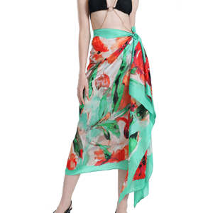 Bufanda de Seda Personalizada del Fabricante, Bufandas de Tela de Poliéster Estampadas para Mujer, Bufanda Larga de Seda Satén para la Cabeza - Product Image 4