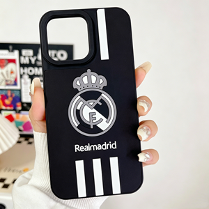 Funda de Silicona 3D a Prueba de Golpes con Logotipo de Club de Fútbol para iPhone 17 16 15 14 13 12 <span class=keywords><strong>11</strong></span> Pro Max, Cubierta con Logotipo de Equipo de Fútbol en Relieve - Product Image 2