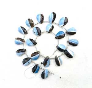 Bonne qualité, 1 brin de pierres précieuses naturelles opale plus audacieuse, 21 pièces à facettes en forme de poire, perles de Briolette, vente en gros - Product Image 4