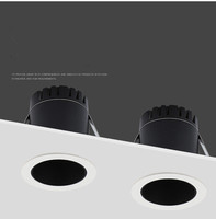 Nouveau 3W 5W 7W 30mm 40mm 50mm 60mm Mini projecteur LED encastré caché anti-éblouissement plafonnier