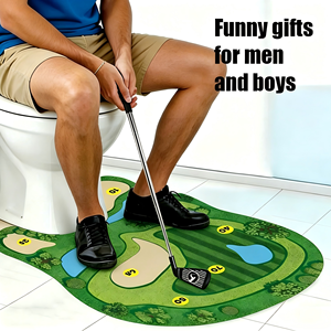 Ensemble <span class=keywords><strong>de</strong></span> jeu <span class=keywords><strong>de</strong></span> <span class=keywords><strong>golf</strong></span> <span class=keywords><strong>de</strong></span> <span class=keywords><strong>toilette</strong></span>, <span class=keywords><strong>tapis</strong></span> <span class=keywords><strong>de</strong></span> putting miniature amusant pour l'intérieur, kit <span class=keywords><strong>de</strong></span> jeu, accessoire <span class=keywords><strong>de</strong></span> <span class=keywords><strong>golf</strong></span> fantaisie, cadeau pour les amateurs <span class=keywords><strong>de</strong></span> <span class=keywords><strong>golf</strong></span>, hommes - Product Image 1