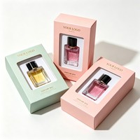 Boîte de parfum personnalisée en gros avec fenêtre, emballage cadeau de luxe pour cosmétiques et parfums, boîte rigide en papier pour flacon de parfum