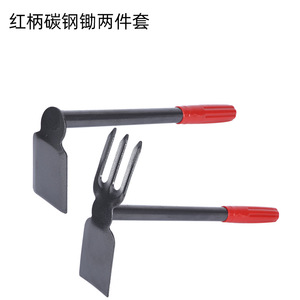 Carbon Steel Hoe With Red Handle For Gardening And Balcony Planting Durable Garden Tool - Product Image 2