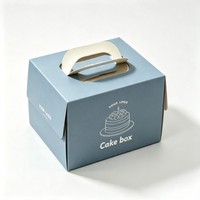 Boîtes à gâteaux en carton kraft personnalisées en gros avec poignée pour pâtisseries, biscuits et emballages à emporter