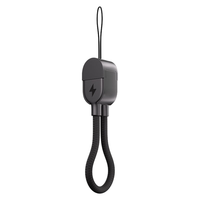 Câble de charge rapide PD60W Type C 16 cm court, portable, avec porte-clés, câble de données Type C vers USB C pour iPhone 17 16 OnePlus Samsung