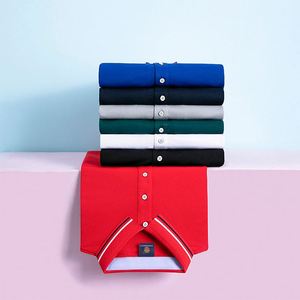 New Premium Business Ice Silk Shirt Polo Shirts Custom Logo T-Shirts for Men - Product Image 5