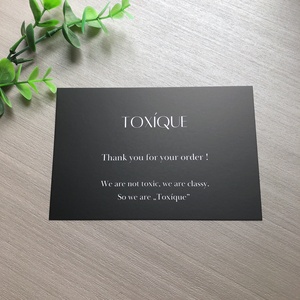 <span class=keywords><strong>Carte</strong></span> de visite personnalisée imprimée CMJN 10*15cm noir mat film de stratification 300gsm papier couché en carton <span class=keywords><strong>carte</strong></span> de remerciement pour votre - Product Image 3