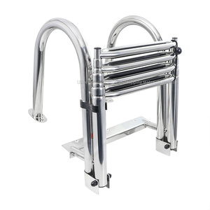 บันไดราวบันไดเหล็กสแตนเลสพร้อมท่อสองขั้นขั้นที่4ขั้นตอนสำหรับเรือโป๊ะ316ปลาโลมาน้อยดีไซน์ใหม่ - Product Image 1