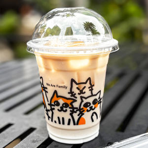 Gobelets personnalisés pour boissons froides, gobelets jetables pour café glacé, coupes pour boba, gobelets transparents en <span class=keywords><strong>plastique</strong></span> PET avec couvercles - Product Image 5