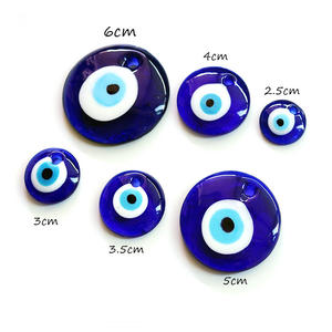 El Ojo del <span class=keywords><strong>Diablo</strong></span> Turco, Colgante de Cristal Fundido Hecho a Mano, Amuleto Turco Nazar, Colgante Personalizado de Cristal con Ojos Azules contra el Mal, Decoración para el Hogar - Product Image 3