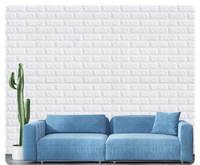 Panneaux muraux 3D en briques blanches imperméables de 70x77 cm, autocollants modernes pour la décoration murale du salon, de la chambre à coucher, du fond de mur