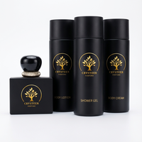 Flacon pulvérisateur vide en verre rectangulaire radiant en gros, diffuseur de roseaux, 50 ml, noir, parfum, estampage à chaud, cosmétique, crème de soin de la peau, boîte