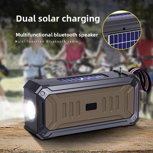 Mgitec Dual Solar 5.3 5W Plastik Kablosuz Hoparlör Dahili Mikrofon Kartı Aydınlatma Çok Fonksiyonlu Dış Mekan Taşınabilir Masaüstü - Product Image 2