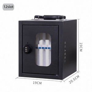 Nâng cấp mã hóa khóa điện thoại di động hộp thép màu đen treo tường điện thoại di động lưu trữ tủ cho lớp học - Product Image 2