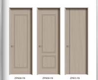 Porte composite moderne en aluminium et bois haute sécurité avec finition élégante résistante à l'humidité pour chambre/salon intérieur