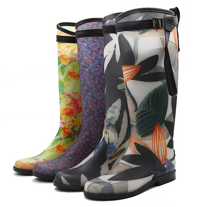 Ladies Thigh High Pvc Plastic Horse Riding Wellington Rain Boots in ...