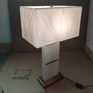 Lampe de <span class=keywords><strong>table</strong></span> décorative moderne pour hôtel, restaurant, salon, maison, chevet, or, luxe, LED, marbre, pour tables de chevet - Product Image 3