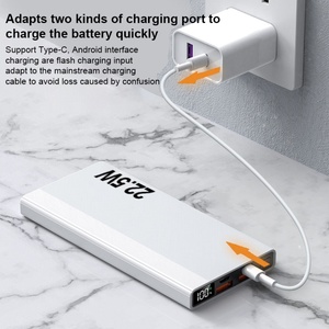 แพ็กแบตเตอรี่ PD 22.5W ความจุสูงธนาคารพลังงานและสถานีพลังงาน10000mAh 20000mAh 30000mAh ชาร์จได้อย่างรวดเร็วสำหรับโทรศัพท์ - Product Image 2