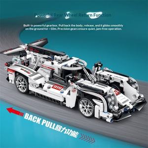 Coche de Carreras Transfronterizo de Alta Dificultad para Niños de 0 a 3 Años, Coche Deportivo de Plástico PP con Bloques de Construcción para Ensamblar - Product Image 3