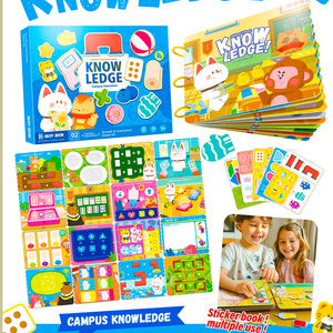 Libro de Actividades 4 en 1 para Niños, con Pegatinas Reutilizables y Removibles, Libro Educativo con Imágenes, Set de Aprendizaje Temprano para Niños Pequeños - Product Image 5