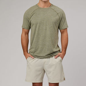 <span class=keywords><strong>Camiseta</strong></span> básica de gimnasio de poliéster 100% personalizada para hombre, <span class=keywords><strong>Camiseta</strong></span> deportiva blanca con cuello redondo y Jersey de punto transpirable, ajuste informal largo - Product Image 4